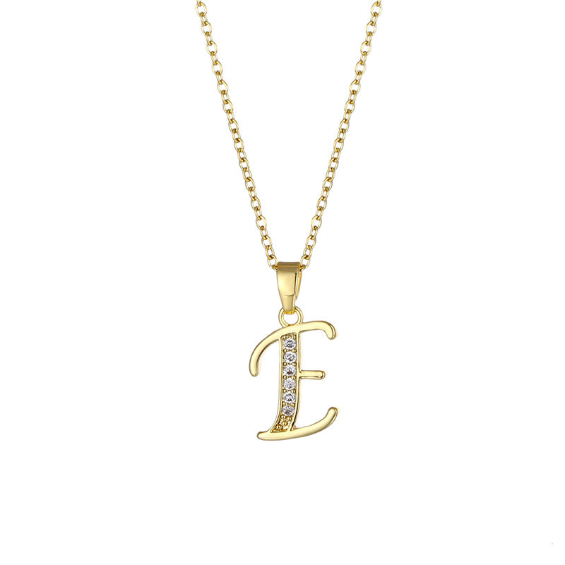 Minimalist Letter Text Number Stainless Steel Electroplating Necklaces