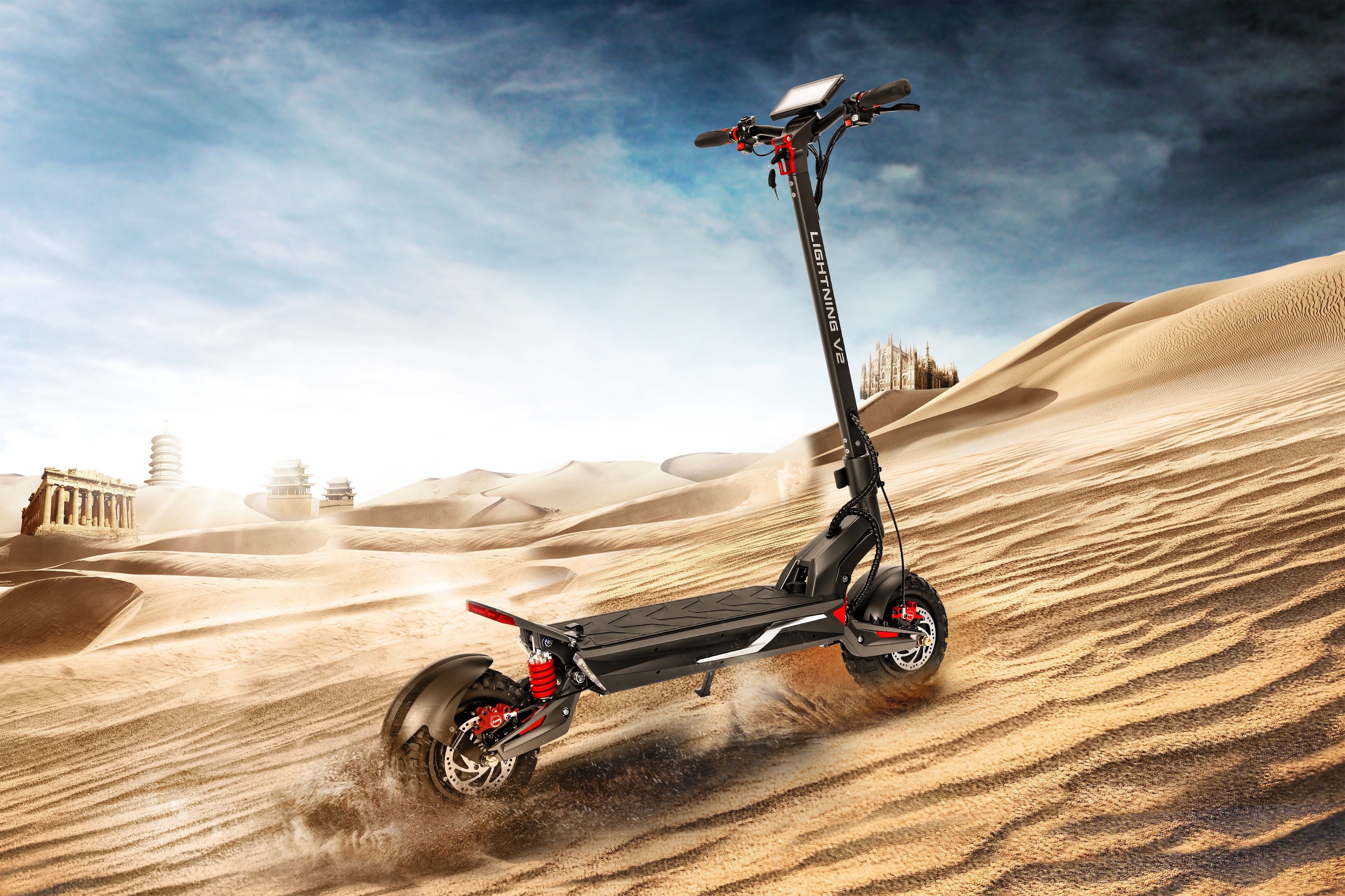 LIGHTNING V2  - DUAL MOTOR HIGH PERFORMANCE ELECTRIC SCOOTER Max 6000 watts PEAK POWER-  New 2025 model