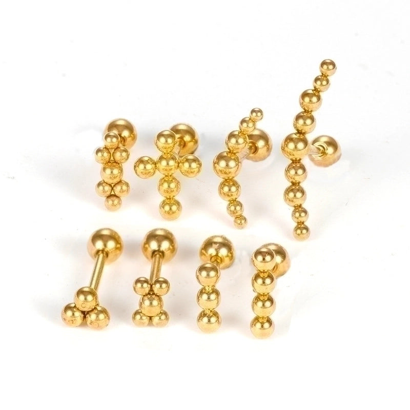 1 Piece Minimalist Round Plating Stainless Steel Ear Studs