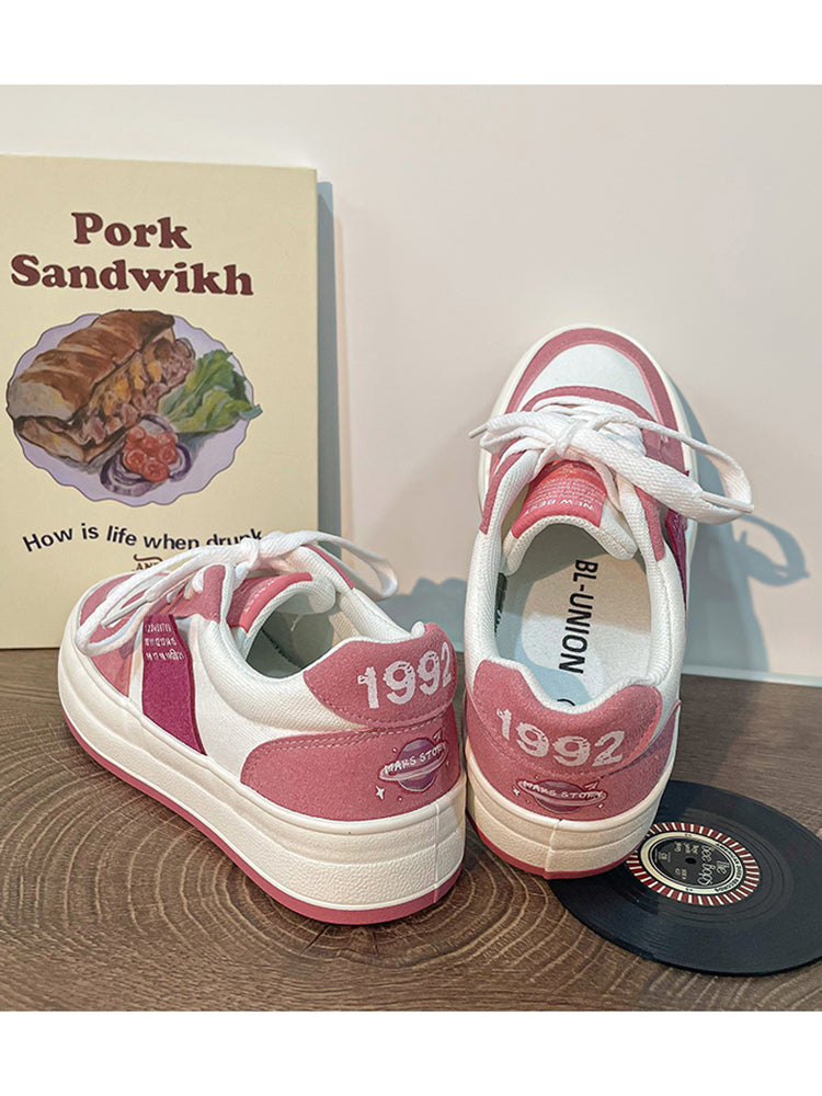 Ulzzang Pink Sneakers  KF82632
