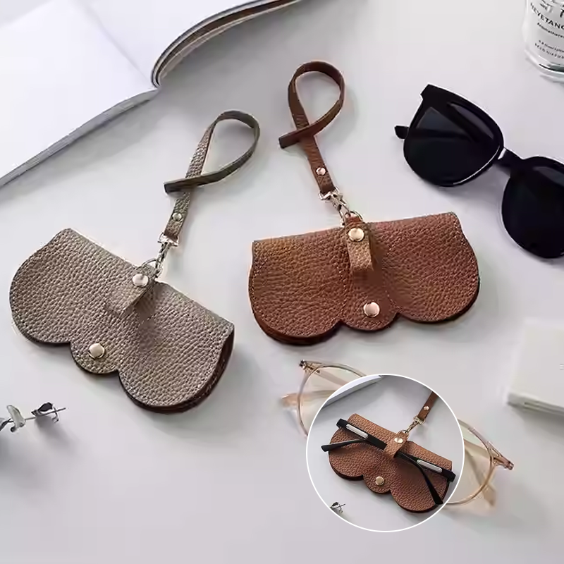 Soft Leather Sunglasses Bag