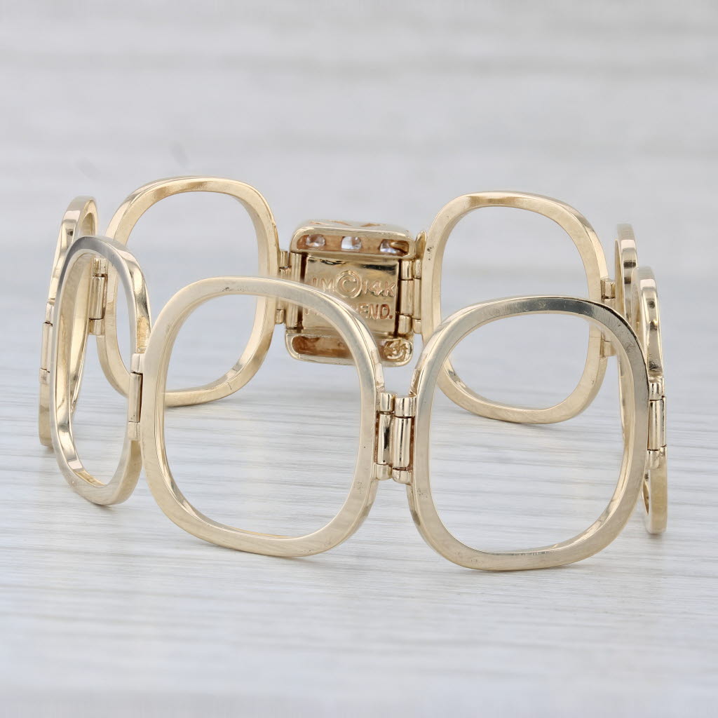 0.40ctw Diamond Ring Convertible 6.5 Bracelet 14k Yellow Gold Size 6