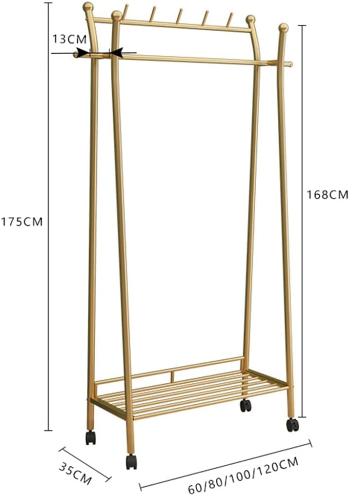 Double Rod Clothing Garment Rack. Hanging Clothes Rack With Bottom Shelf For Bedroom Living Room