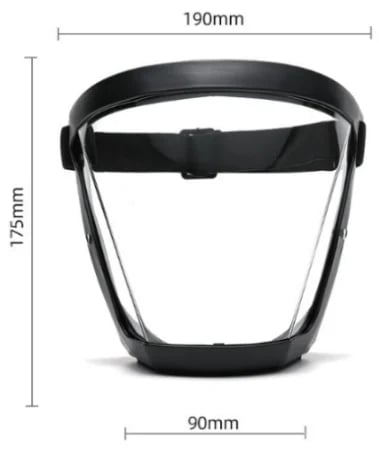 Full Face Protection Large Transparent Face Shield