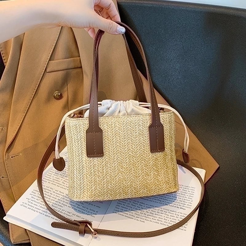 Women's Spring&summer Straw Basic Shoulder Bag Handbag