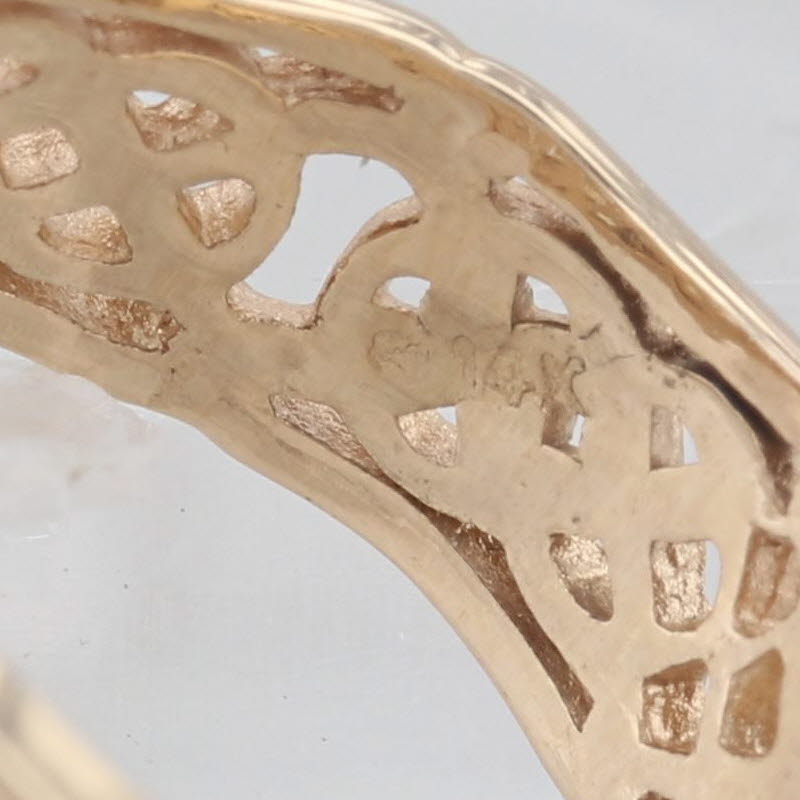 Celtic Knot Pattern Ring 14k Yellow Gold Size 6.5 Band Wedding