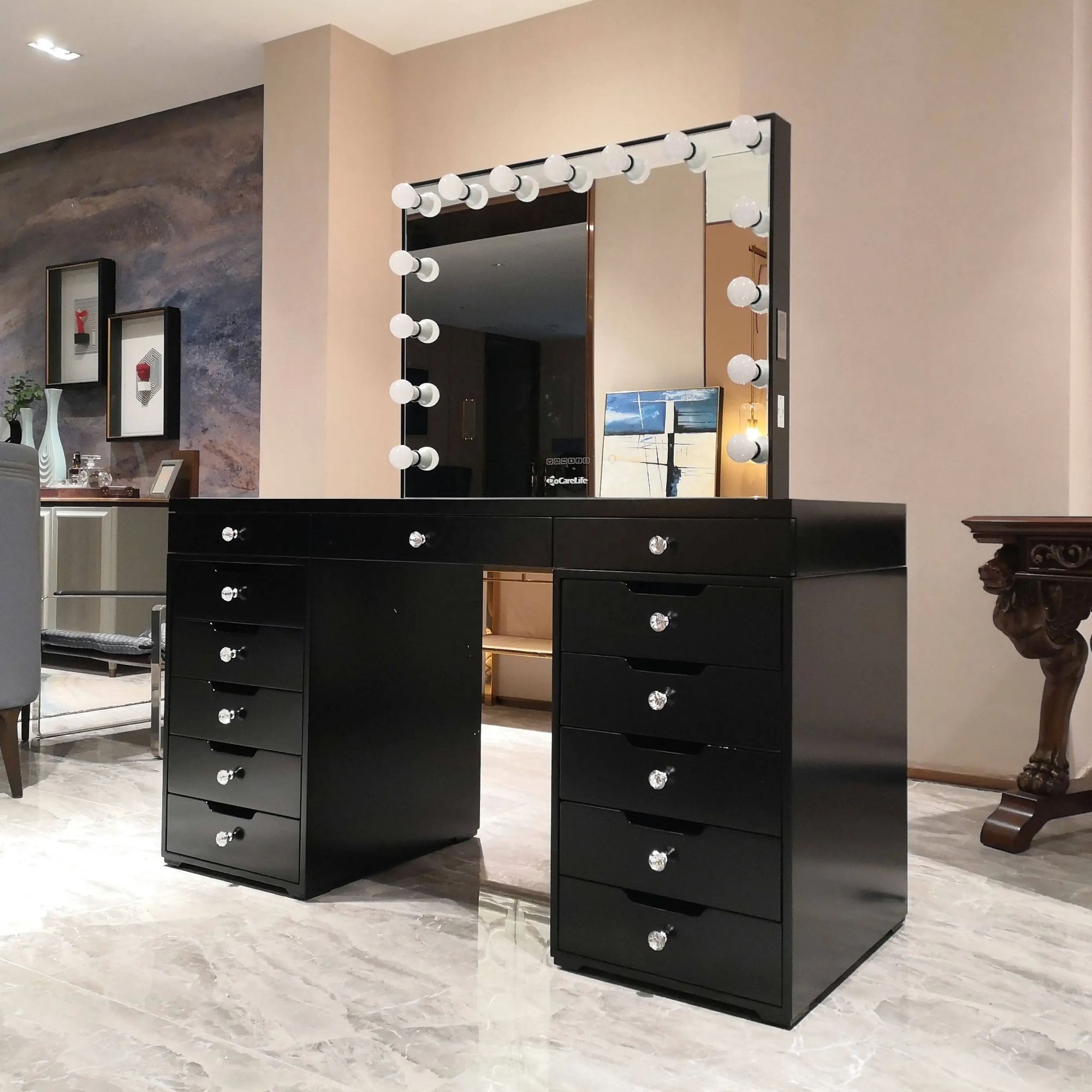 🔥Limited Sale🔥 Vanity Table with Hollywood Mirror