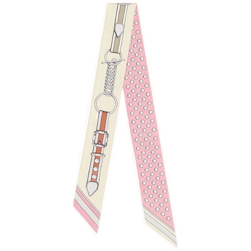 Women's Minimalist Flower Satin Printing Silk Scarf