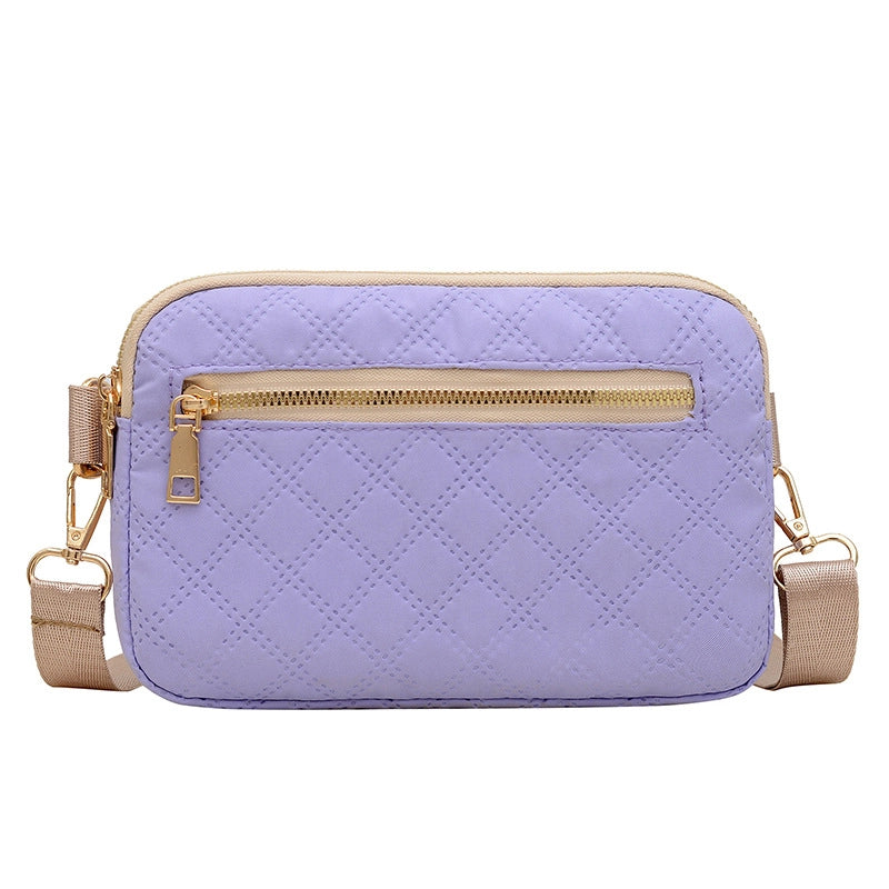 Women's Small Nylon Solid Color Basic Classic Style Square Zipper Fanny Pack
