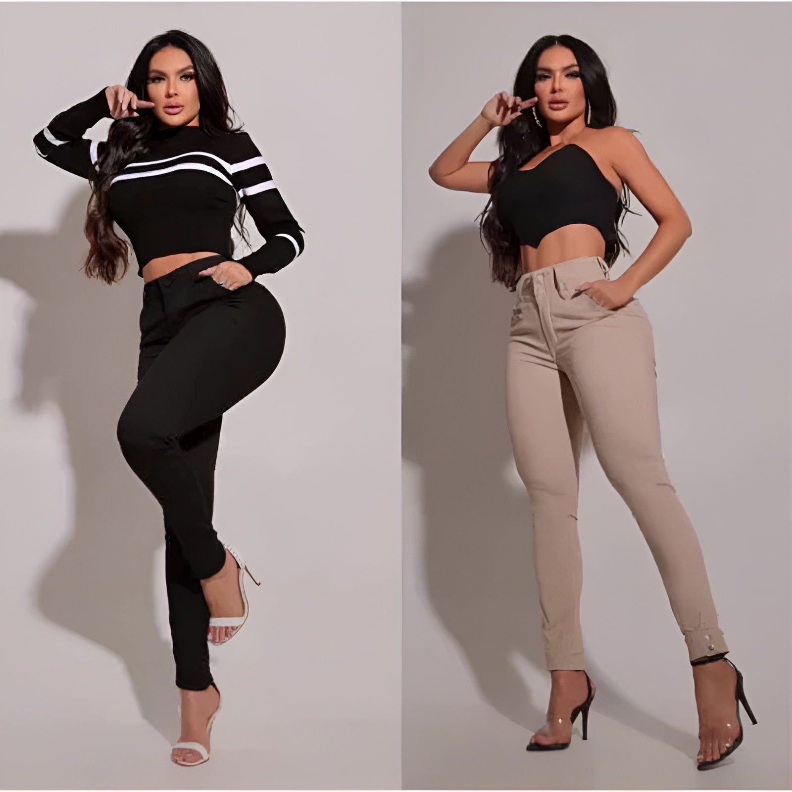 Two Pack High Waist Sculpting Jeans With Curve Enhancing Fit