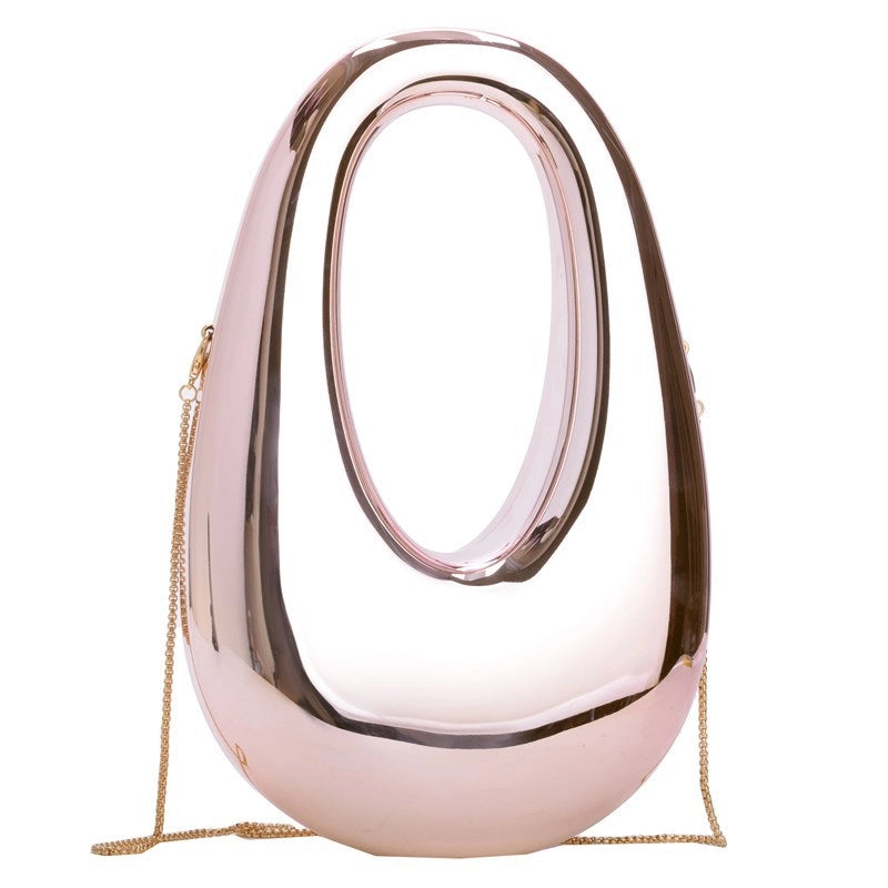 Women's Medium PVC Geometric Solid Color Streetwear Oval Magnetic Buckle Bucket Bag