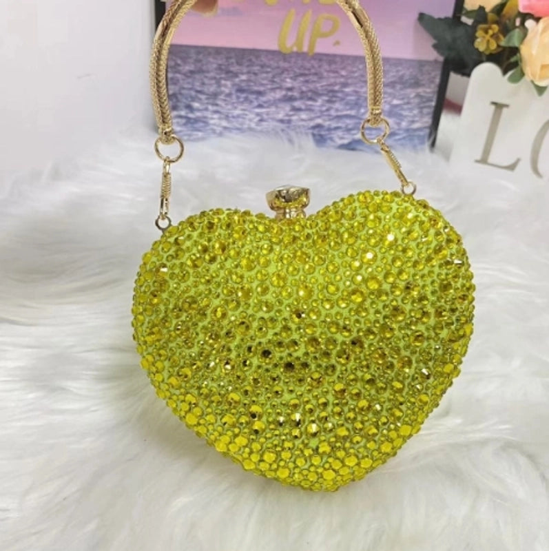 Red Black Rose Gold Pu Heart Shape Heart-shaped Evening Bags
