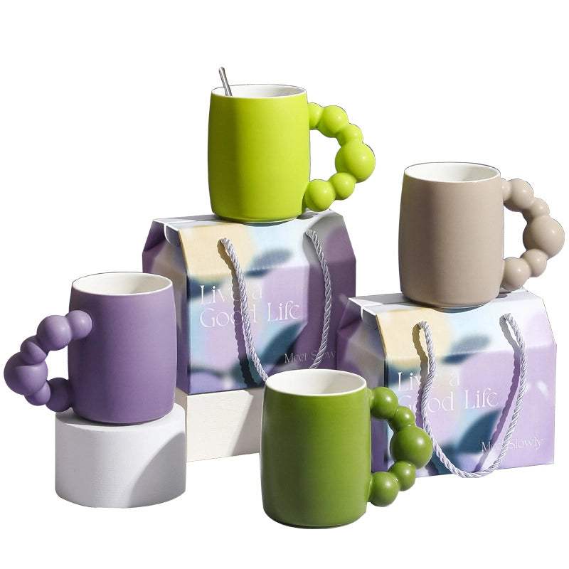 Casual Vacation Solid Color Ceramics Mug 1 Piece