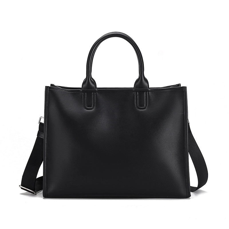 Women's Large Pu Leather Solid Color Streetwear Square Zipper Handbag