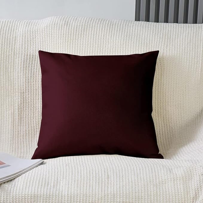 Burgundy-Cushion Covers Pack of Two