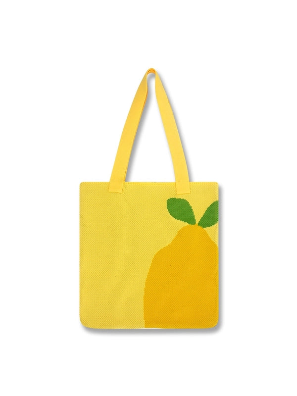 Women's Large Polyester Fruit Basic Open Tote Bag