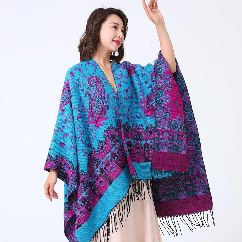 Women's Streetwear Cashew Nuts Imitation Cashmere Gradient Color Scarf