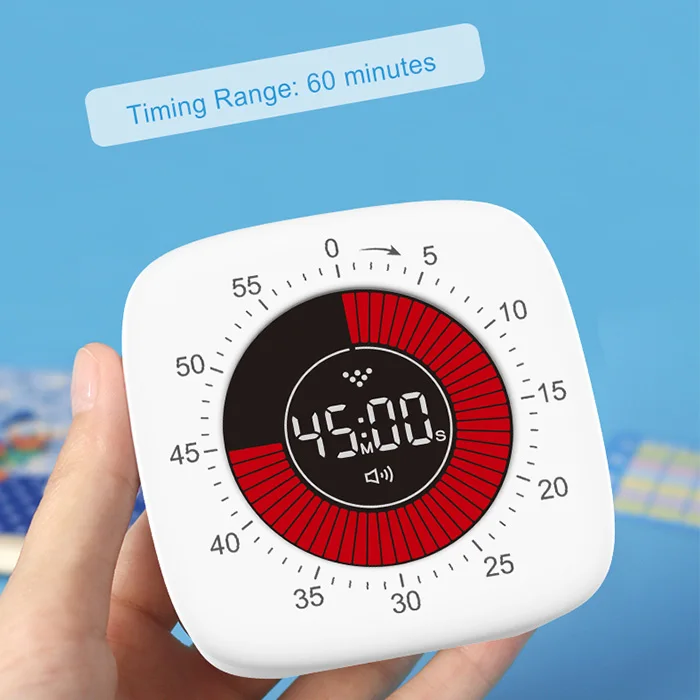 T26C Rechargeable Visual Timer for Kids  for Classroom Digital Timer with 60 mins Counting  Kitchen Cooking Home school Supplies