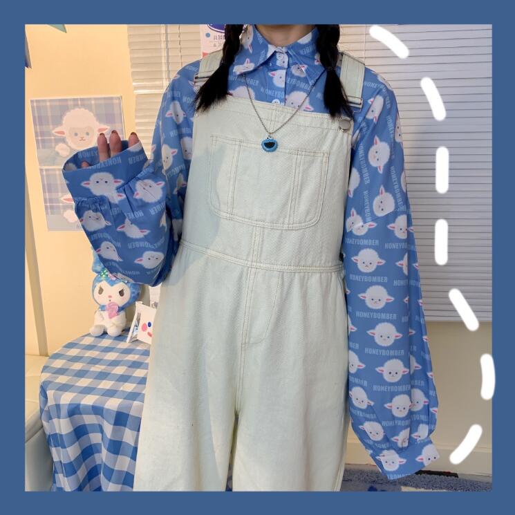 Fashion casual denim overalls KF81569