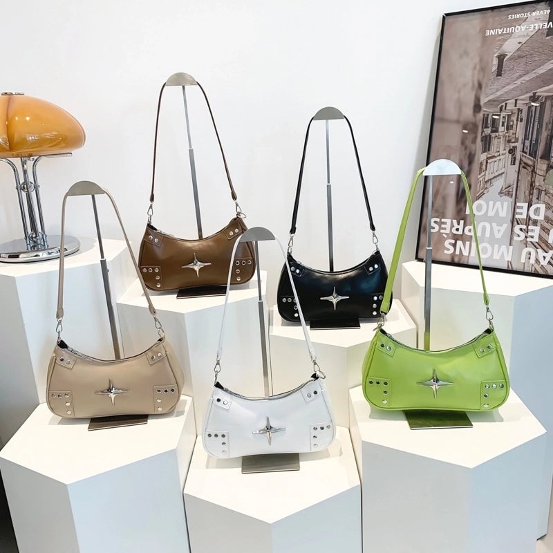 Women's Classic Style Streetwear Solid Color Pu Leather Shopping Bags