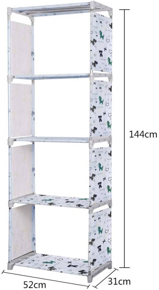 Multipurpose Bookshelf Alloy Steel Metal Storage Shelve For Books Storage Organizer