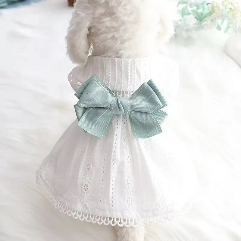 Bowknot Lace Dresses For Dog Cat