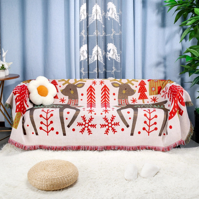 Casual Elegant Cute Elk Cotton Polyester Blanket Couch & Sofa Decor