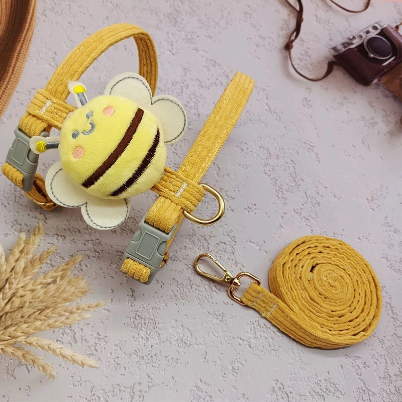 Dog Leash Cat Harness Vest Style Small Dog Chain Teddy Corgi Walking Collar Necklace Durable Nylon Material