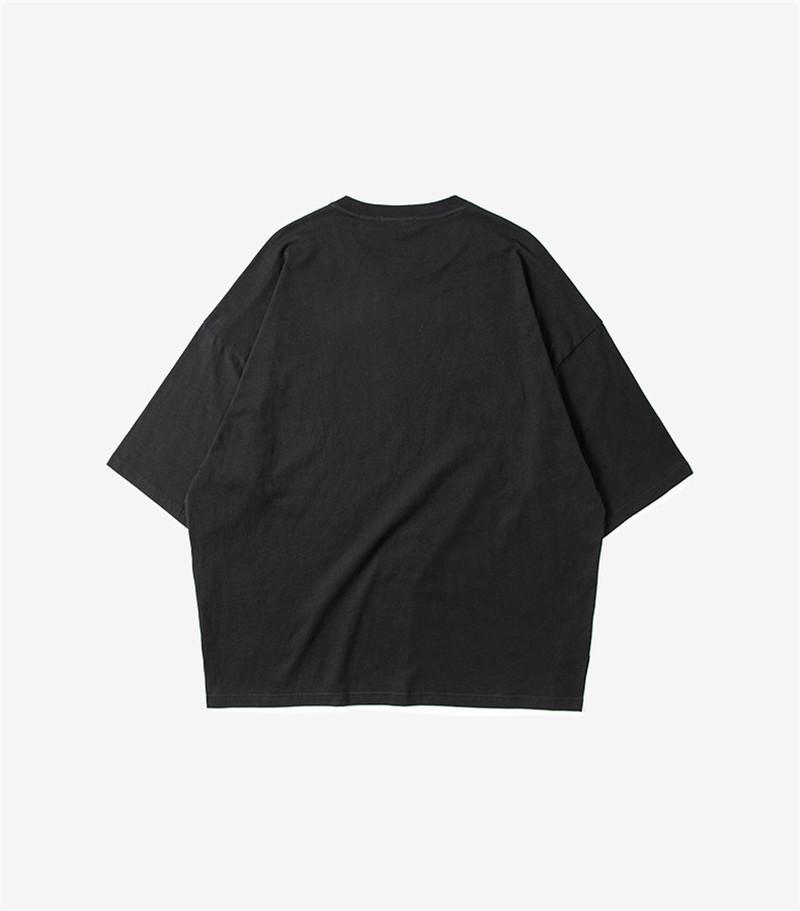 Solid Drop Shoulder Oversized Tee