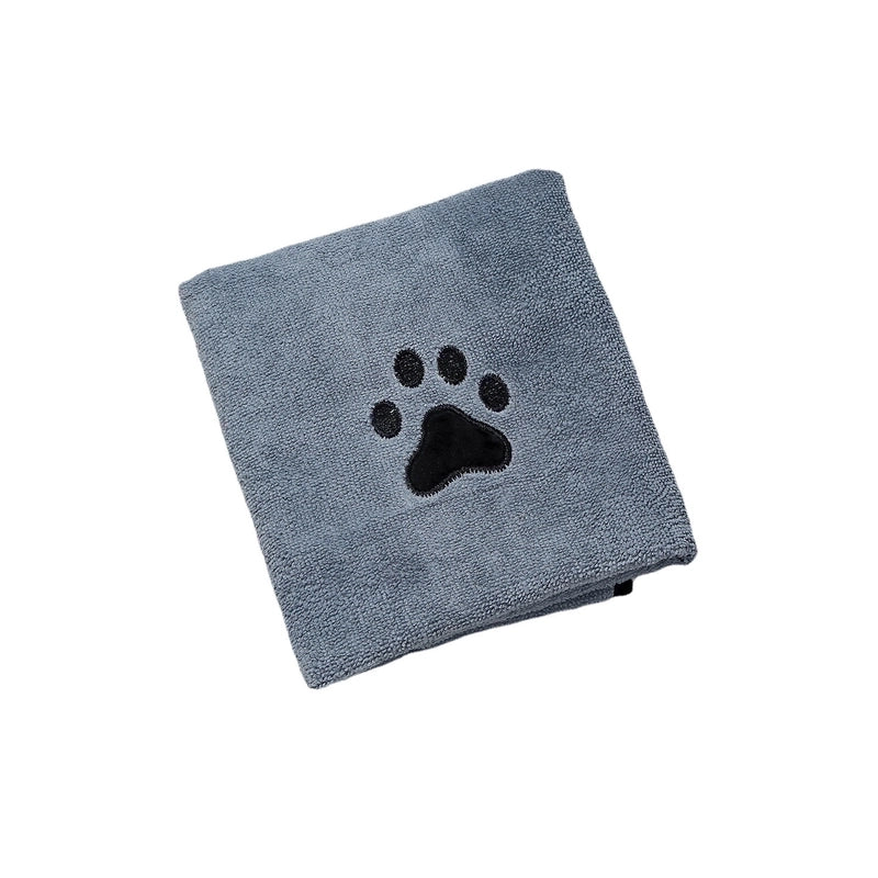 Fashion Artificial Fiber Paw Print Pet Bath Towel