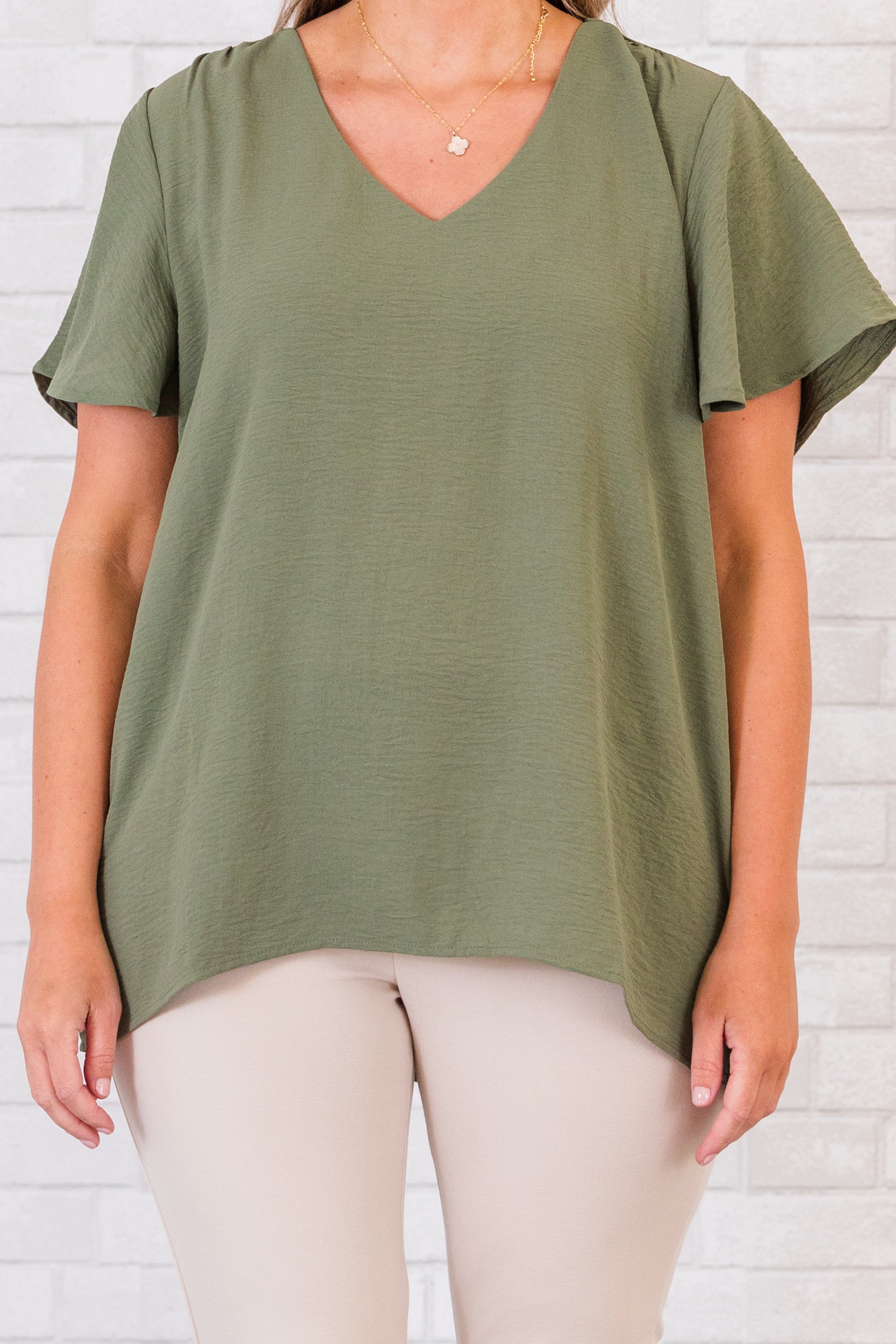 Capital Blouse. Light Olive