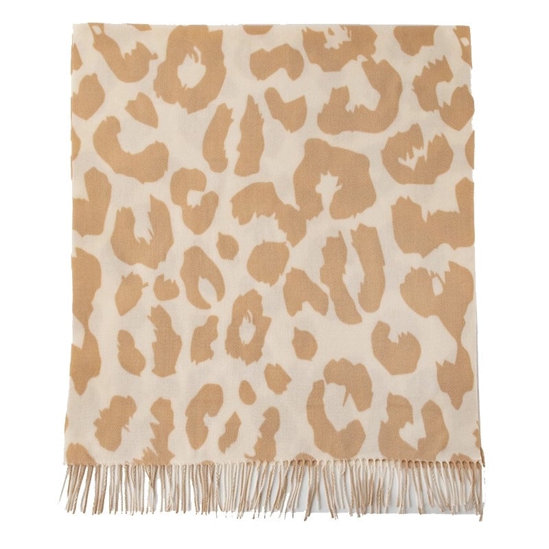 Women's Casual Zebra Leopard Polyester Tassel Scarf