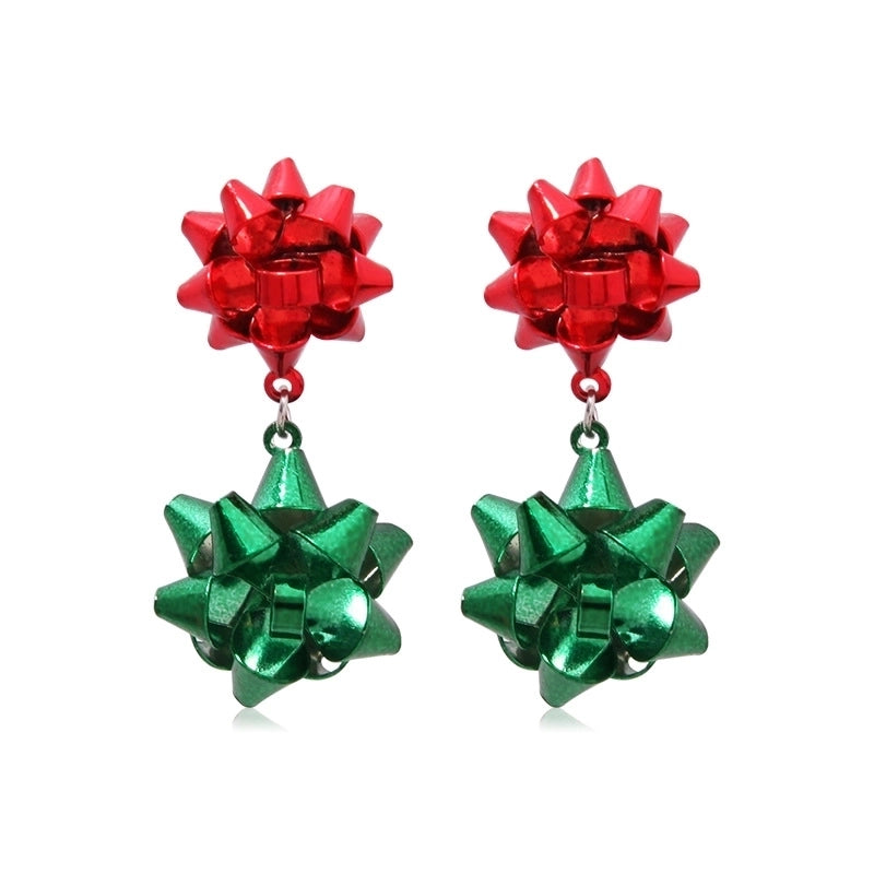 Fashion Christmas Tree Bell Snowflake Alloy Rhinestones Ear Studs