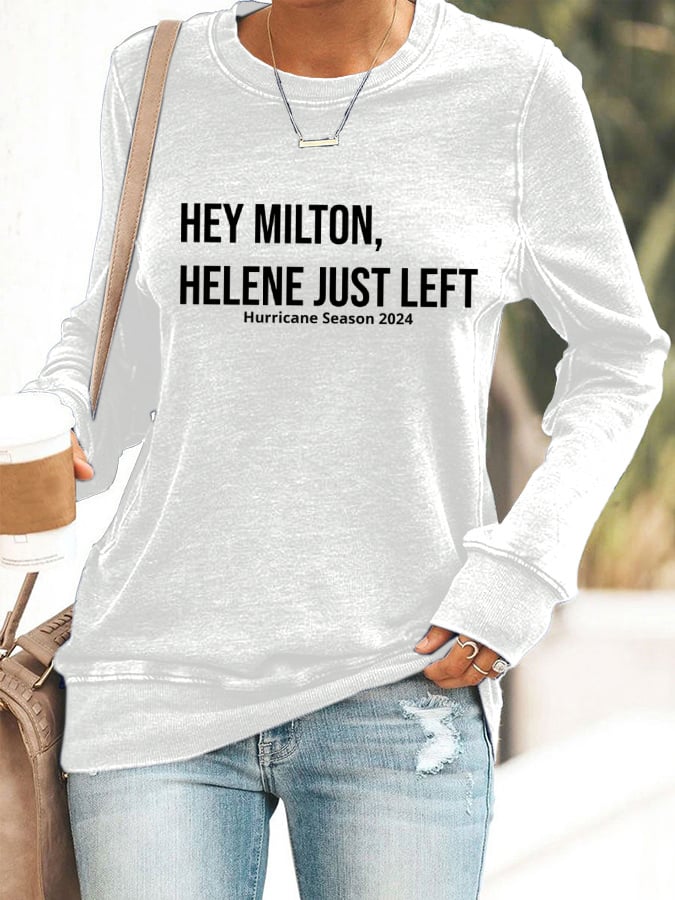 Women's Helene Milton Hurricane Season 2024 Florida Hurricane Sweatshirt