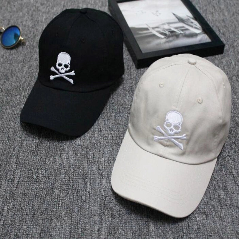 Skull Embroidered Korean Style Summer Street Fashionable Casual Cap Simple Men's And Women's Sun Hat Baseball Cap