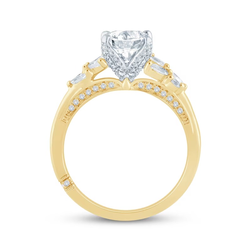 Monique Lhuillier Bliss Oval-Cut Lab-Grown Diamond Engagement Ring 2 ct tw 18K Two-Tone Gold