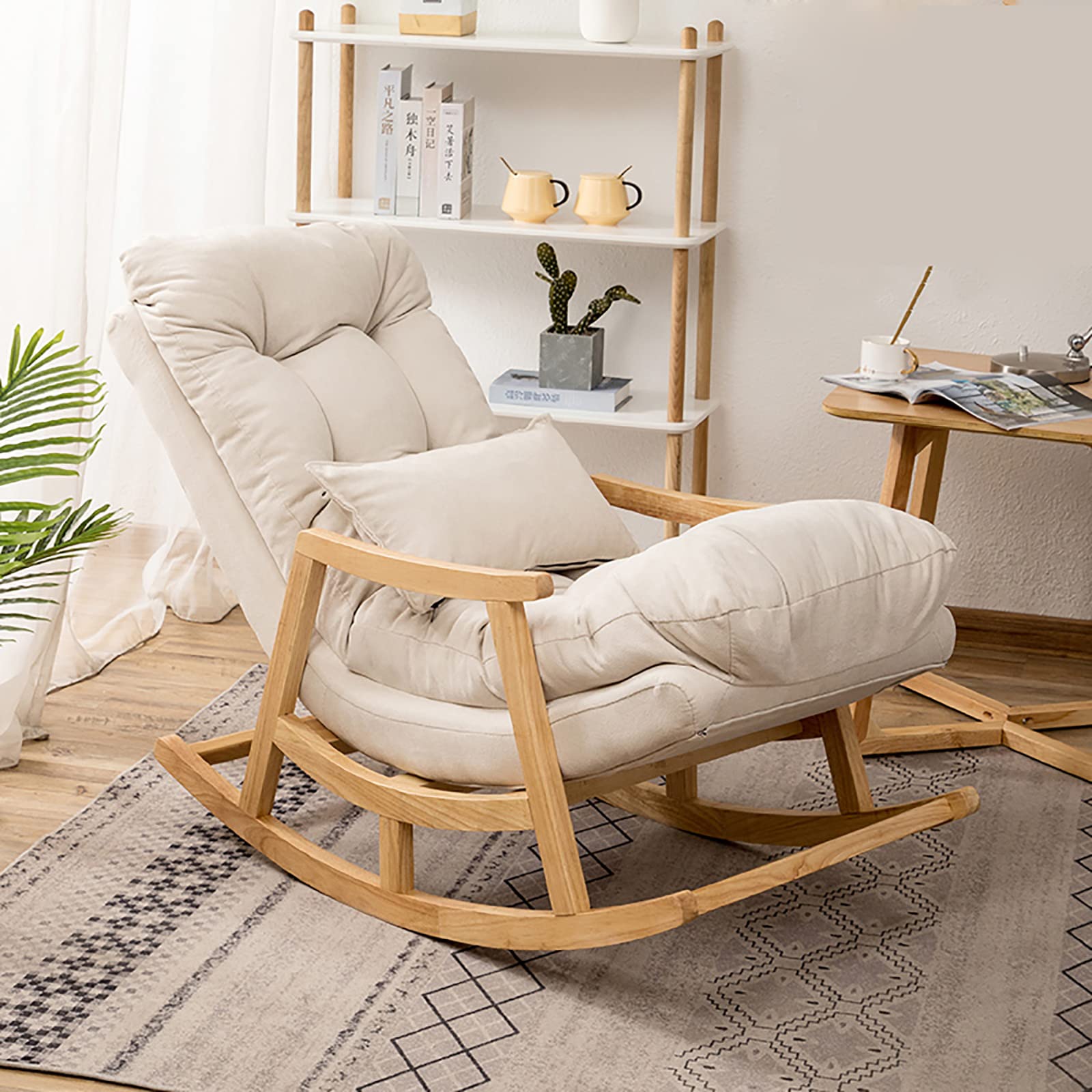 【Special offer🎉Buy 1 get 1 free】Solid Wood Reclining Rocking Chair with Cushion