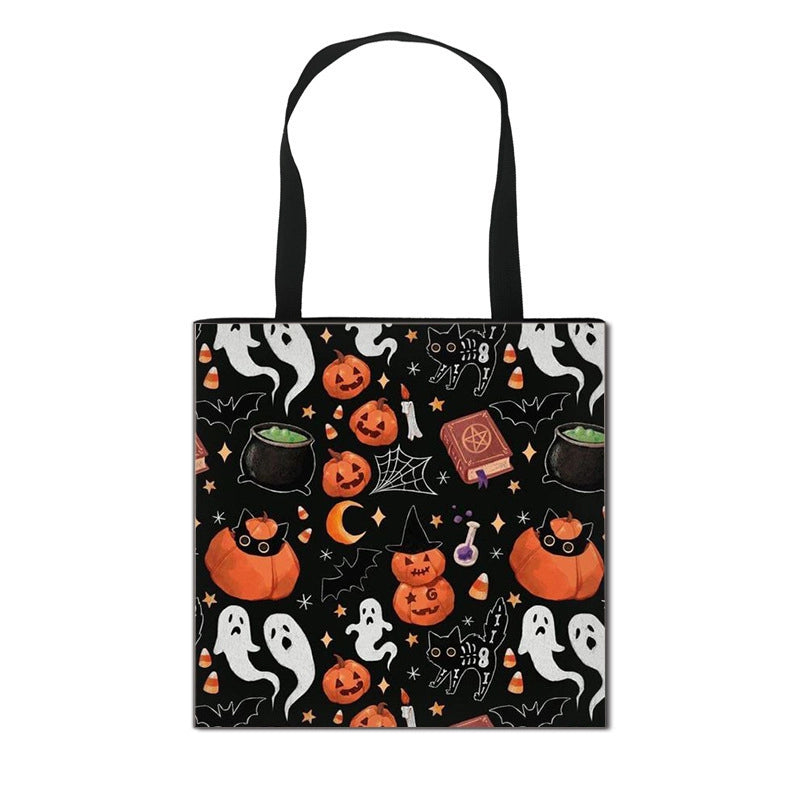 Halloween Canvas Pumpkin Cartoon Bat Cute
