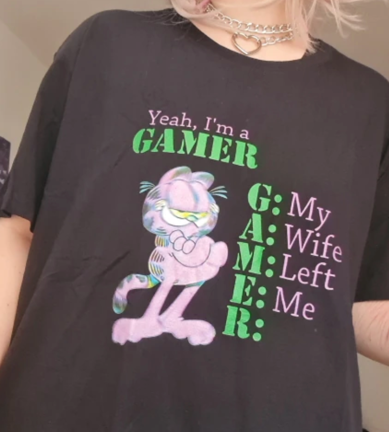 Yeah I'm A Gamer Garfield Tee