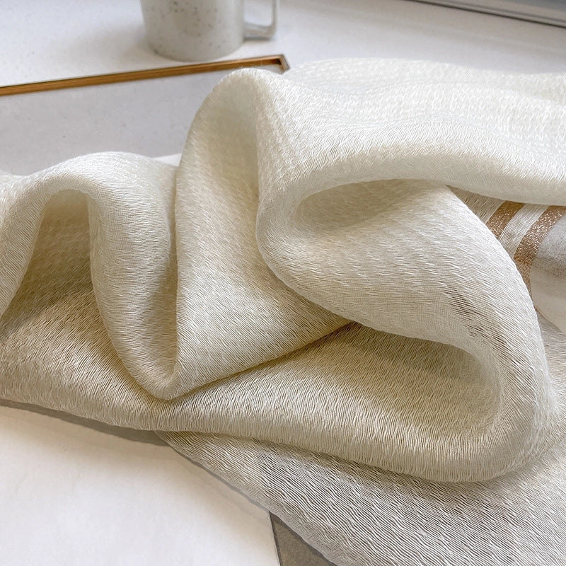 Women's Minimalist Solid Color Silk Fleece Silk Scarf