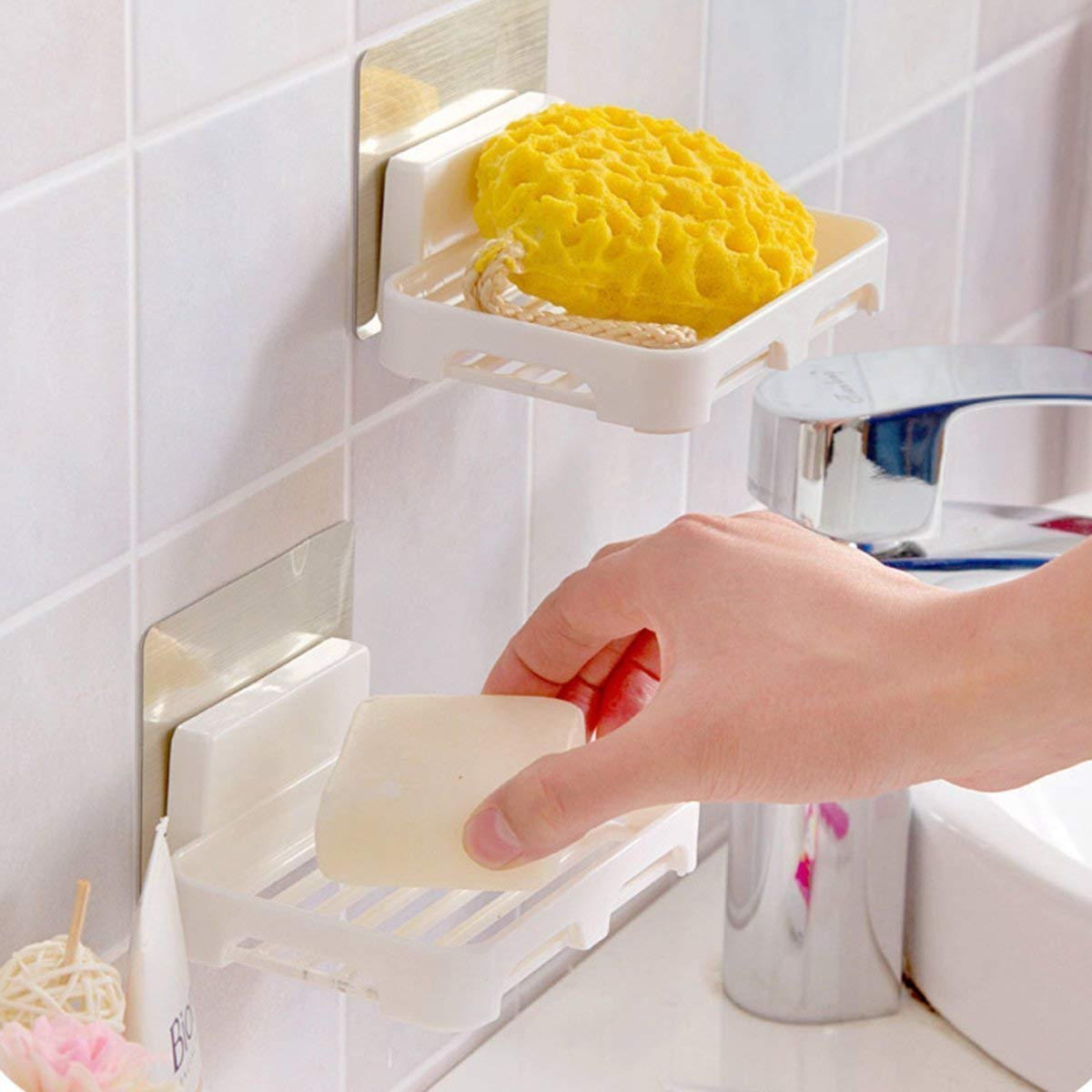 Multipurpose Plastic Soap Dish Wall Mounted