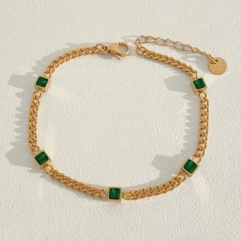 3 Pieces Casual Minimalist Geometric 304 Stainless Steel 16K Gold Plated White Gold Plated Gold Plated Bracelets In Bulk