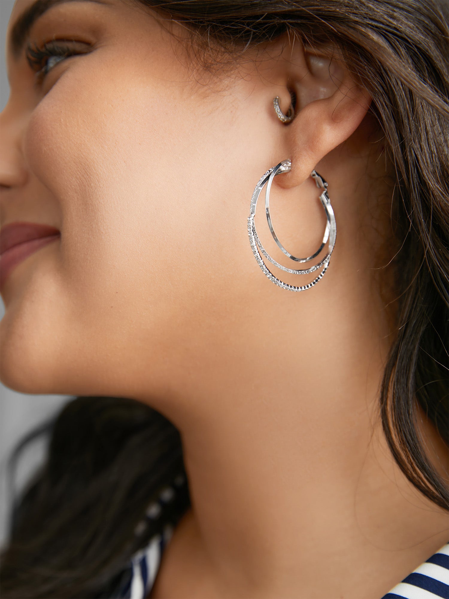 Minimalist Layered Hoop Earrings