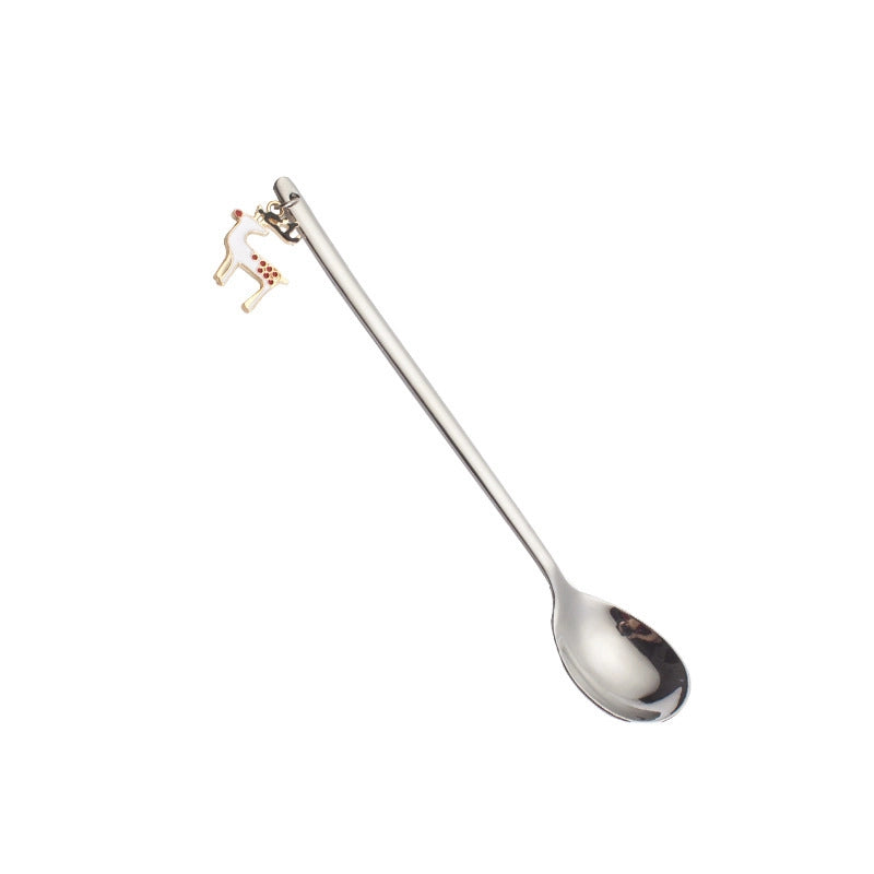 Christmas Cute Solid Color Stainless Steel Spoon 1 Piece 1 Set