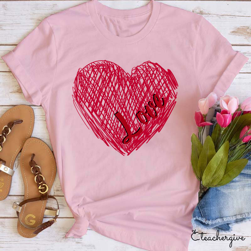 Love Heart Teacher T-Shirt