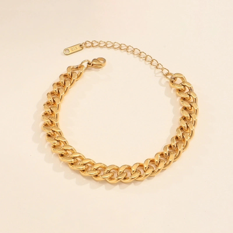 Minimalist Geometric 316L Stainless Steel  18K Gold Plated Bracelets In Bulk