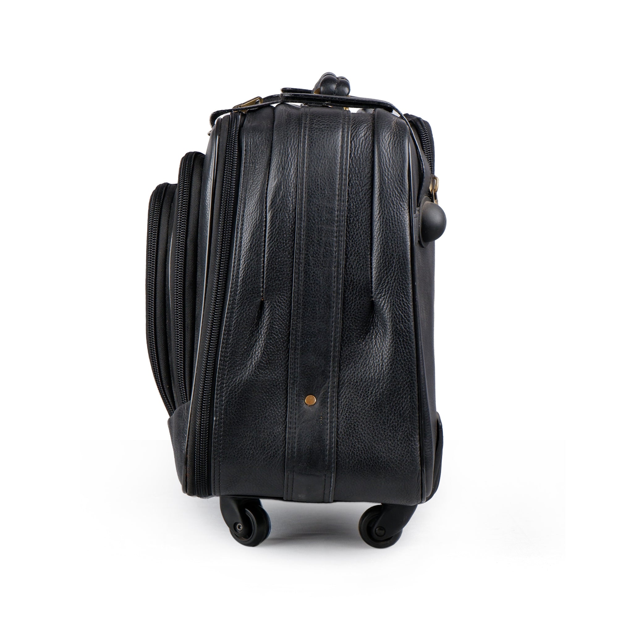 Solid Black Business Trolley Suitcase