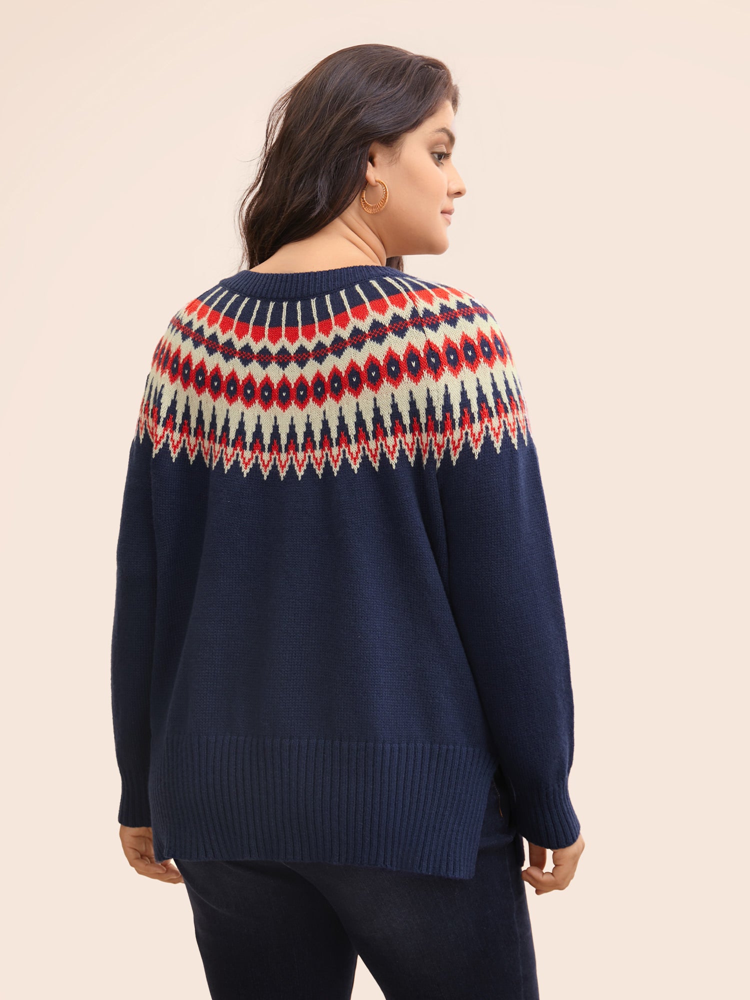 Fair Isle Pull Over Crew Neck Pullover