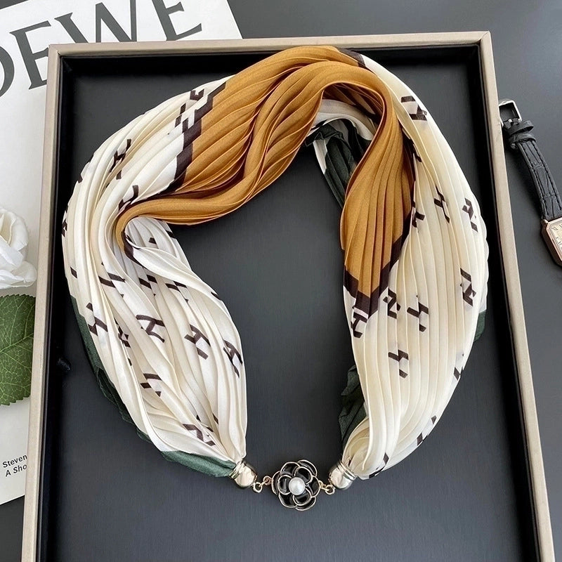 Women's Cute Sweet Minimalist Color Block Polyester Printing Silk Scarf