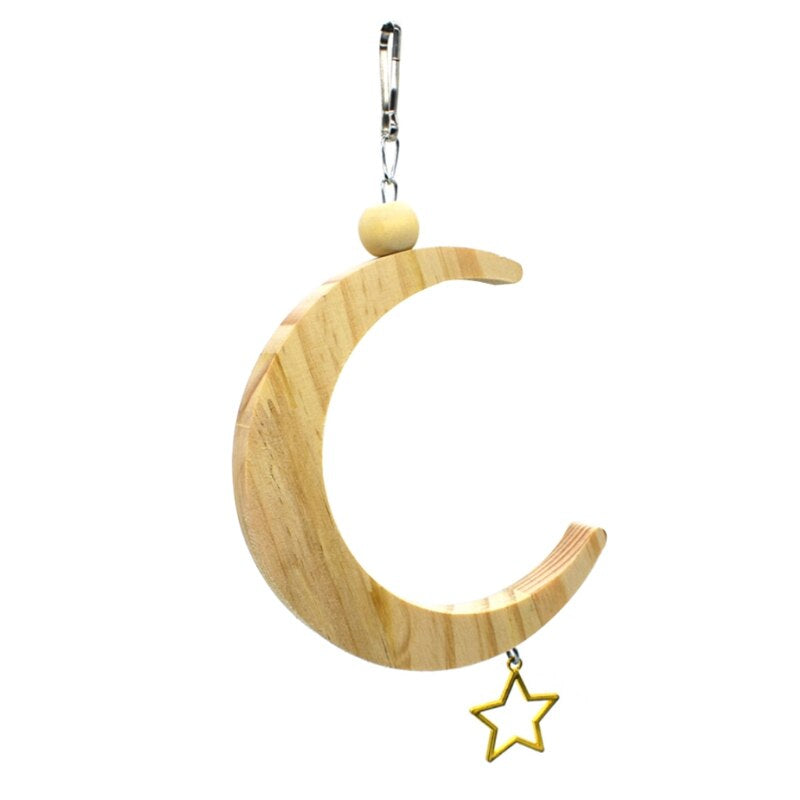 Moon Shape Wooden Swing Toy